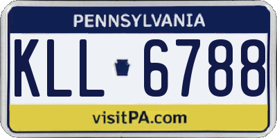 PA license plate KLL6788