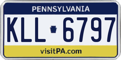 PA license plate KLL6797