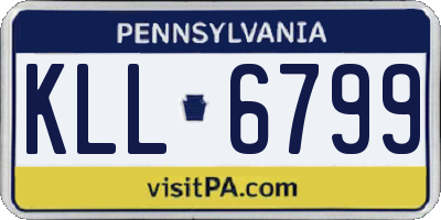 PA license plate KLL6799