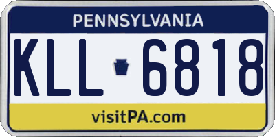PA license plate KLL6818