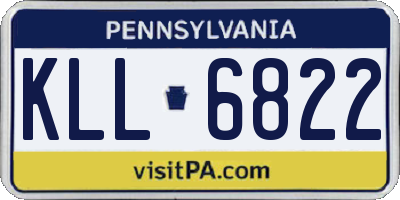PA license plate KLL6822