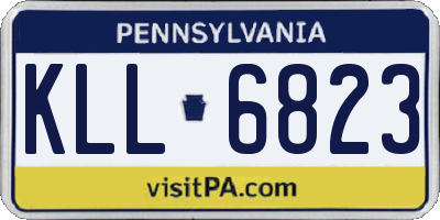 PA license plate KLL6823