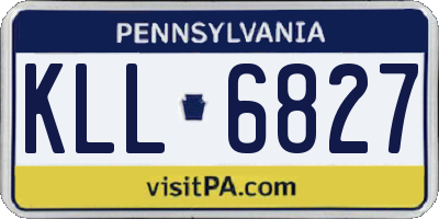 PA license plate KLL6827