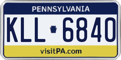 PA license plate KLL6840