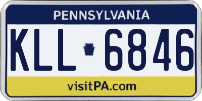 PA license plate KLL6846