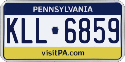 PA license plate KLL6859