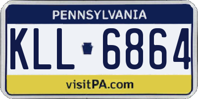 PA license plate KLL6864