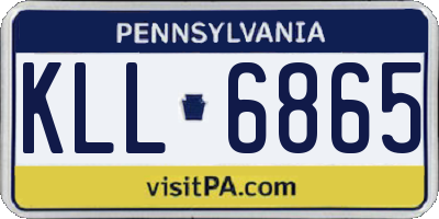 PA license plate KLL6865