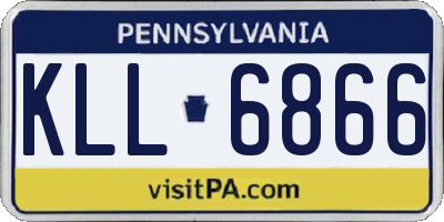 PA license plate KLL6866