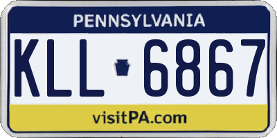 PA license plate KLL6867
