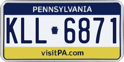 PA license plate KLL6871