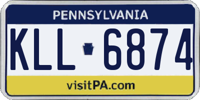 PA license plate KLL6874