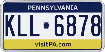 PA license plate KLL6878