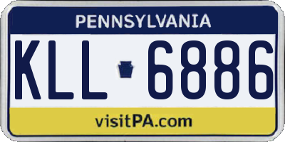 PA license plate KLL6886