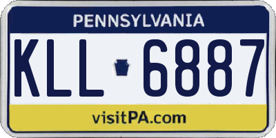 PA license plate KLL6887