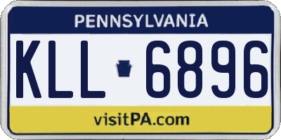 PA license plate KLL6896