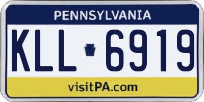 PA license plate KLL6919