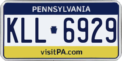 PA license plate KLL6929