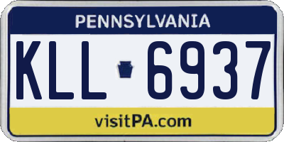 PA license plate KLL6937