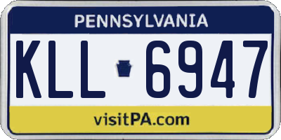 PA license plate KLL6947