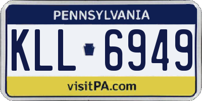 PA license plate KLL6949
