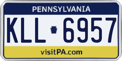 PA license plate KLL6957