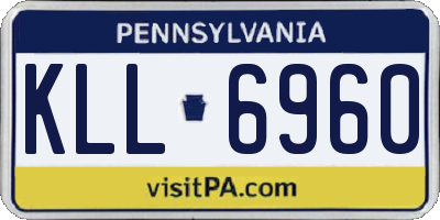 PA license plate KLL6960