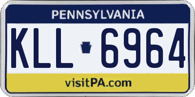 PA license plate KLL6964