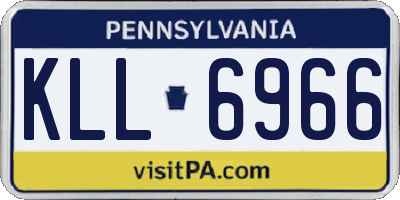 PA license plate KLL6966
