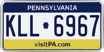 PA license plate KLL6967