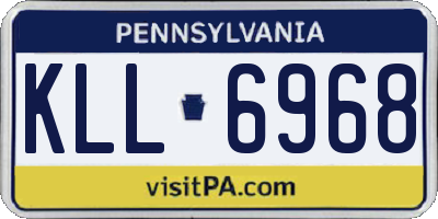 PA license plate KLL6968