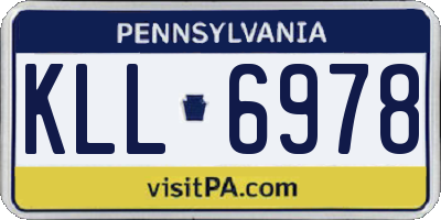 PA license plate KLL6978