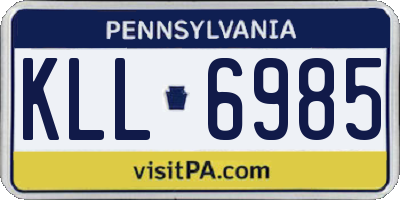 PA license plate KLL6985