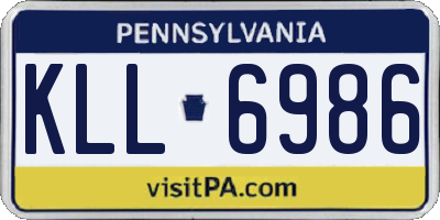 PA license plate KLL6986