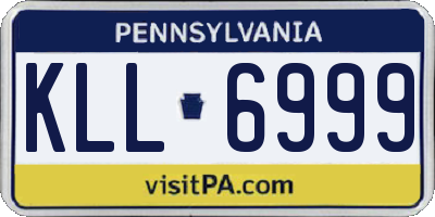PA license plate KLL6999