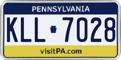 PA license plate KLL7028