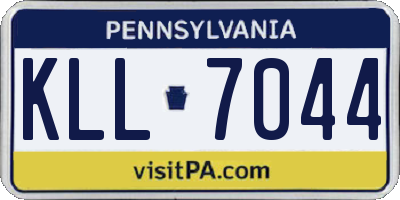 PA license plate KLL7044