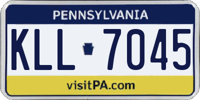PA license plate KLL7045