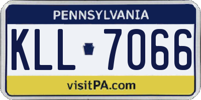 PA license plate KLL7066