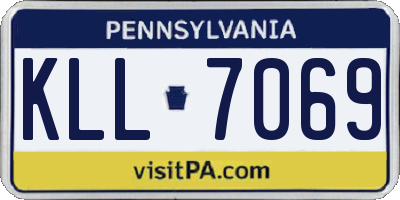 PA license plate KLL7069
