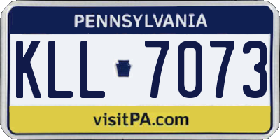 PA license plate KLL7073