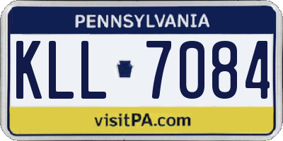 PA license plate KLL7084