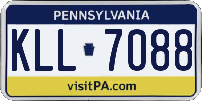 PA license plate KLL7088