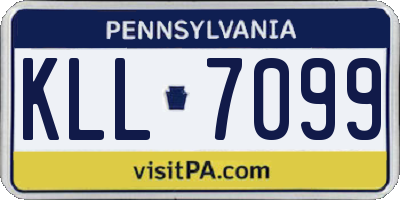 PA license plate KLL7099