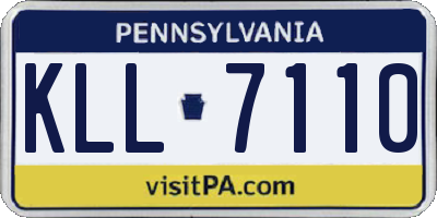 PA license plate KLL7110