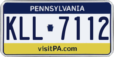 PA license plate KLL7112