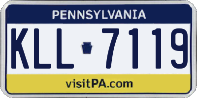 PA license plate KLL7119