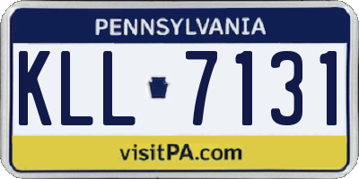 PA license plate KLL7131