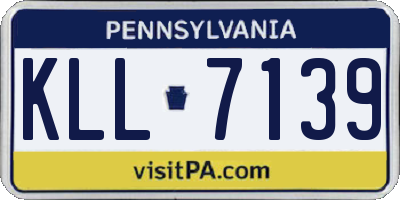 PA license plate KLL7139