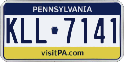 PA license plate KLL7141